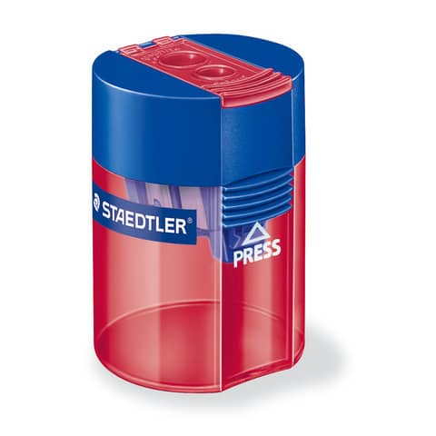 Espositore 10 temperamatite Staedtler in colori assortiti 2 fori + serbatoio - 512 006